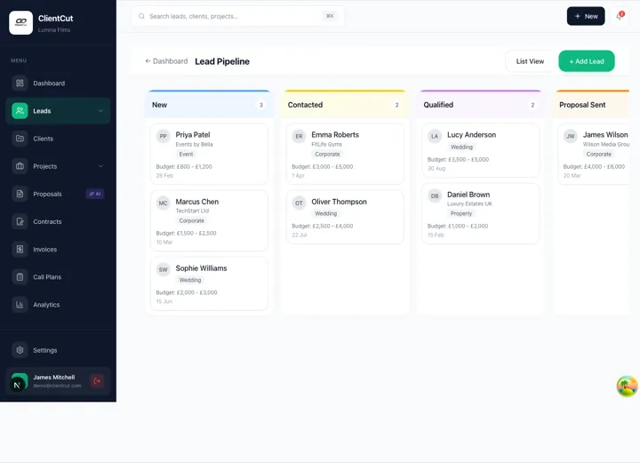 Lead pipeline preview